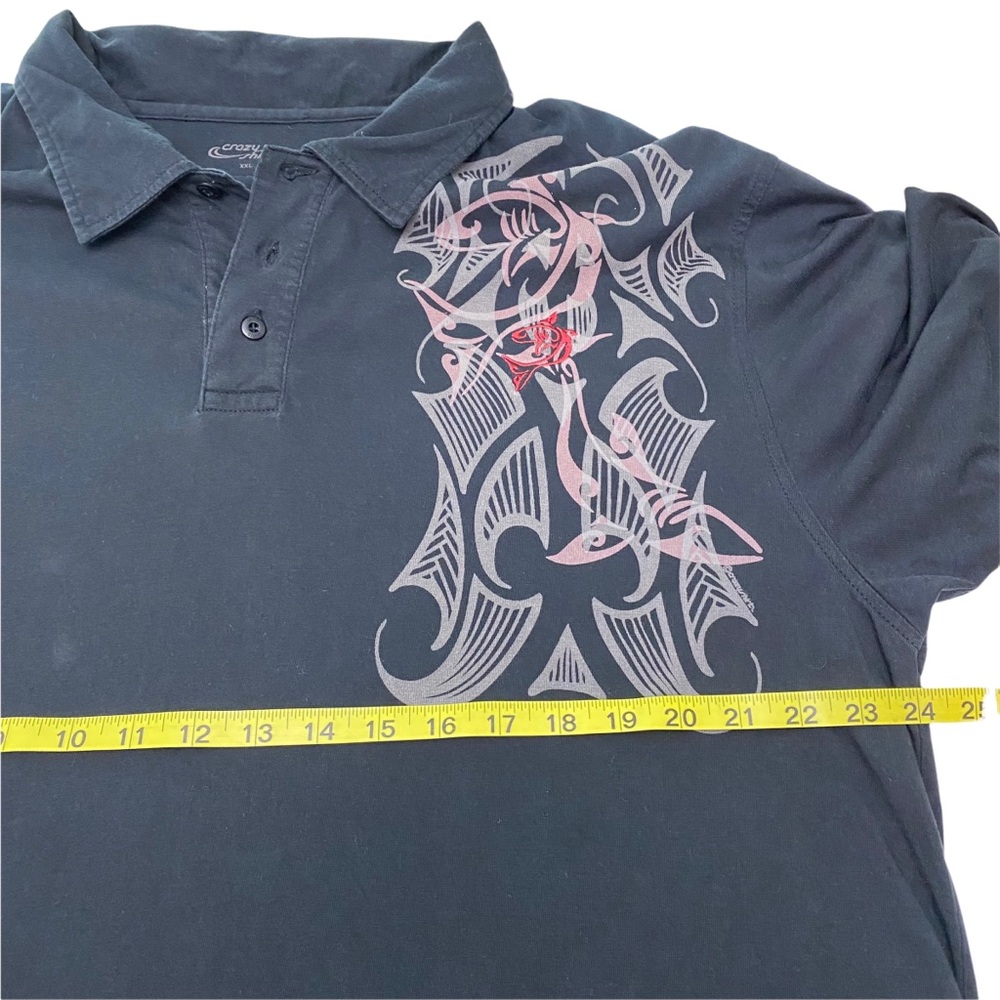 Crazy Shirt MENS artwork POLO SHIRT SZ XXL Prima cotton made Peru - Picture 9 of 10